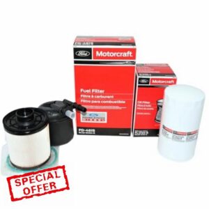 Motorcraft Diesel Fuel and Oil Filter Change Kit - Includes FD-4615 Fuel filter & FL-2124S Oil Filter - Compatible with Select 2011-2016 Ford 6.7L F-Series Trucks