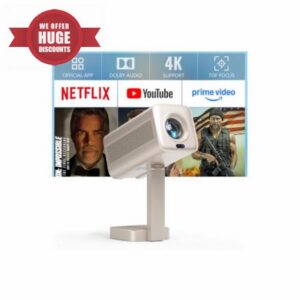 [Officially-Licensed APP & 3500 ANSI] Mini Projector with WiFi and Bluetooth