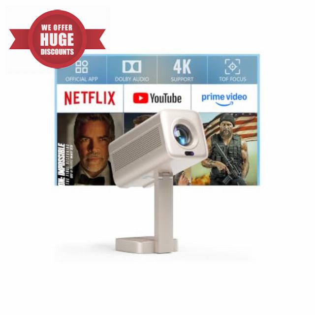 [Officially-Licensed APP & 3500 ANSI] Mini Projector with WiFi and Bluetooth