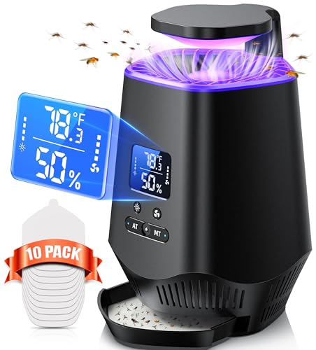 Smart Fly Trap Indoor Bug Zapper Gnat Traps for House Indoor with Temperature and Humidity Sensor