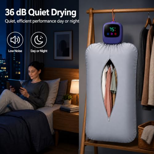 4 drying modules; dries 6–10 garments for travel and small spaces.