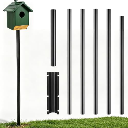 Heavy Duty Bat House Mounting Pole Adjustable outdoor mounting pole with ground socket for Purple Martin houses