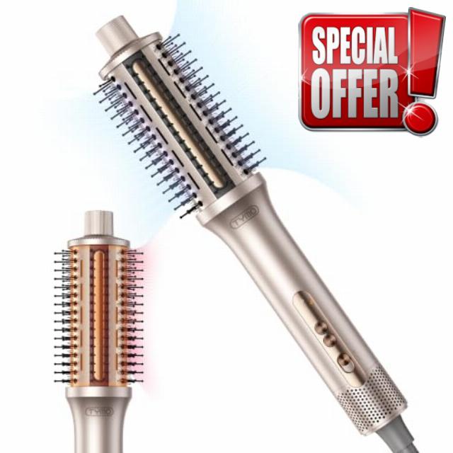 TYMO Airbeam Stylux Hair Blow Dryer Brush Thermal Brush 2-in-1 for Blowout                                                          1.75" Heated Round Hair Dryer Brush