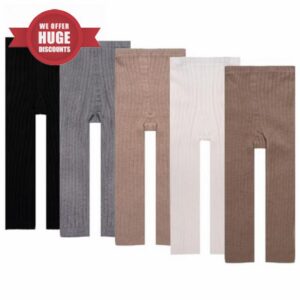 5 Pack Baby Girls Knit Legging Toddler Tight Solid Pant for 2-8T                                                          Soft Cotton