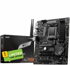 MSI PRO PRO B650-VC WiFi AM5 AMD B650 SATA 6Gb/s DDR5 ATX Motherboards - Supports AMD Ryzen™ 9000/8000/ 7000 Series Desktop Processors (Renewed)