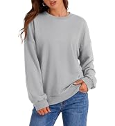 PRETTYGARDEN Lightweight Oversized Crewneck Sweatshirts Women Fall Outfits | Long Sleeve Pullover...