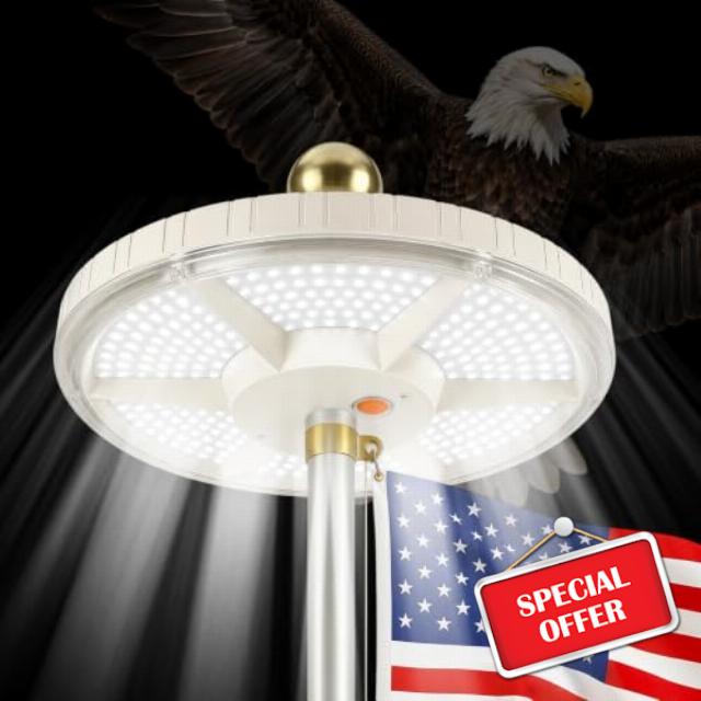 Flag Pole Light Solar Powered