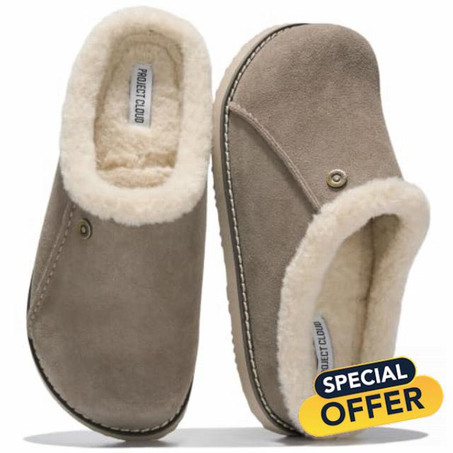 Project Cloud 100% Genuine Leather Clogs for Women Slip On Shoes for Women Non-Slip Womens Mules w/ Memory Foam Insole - Womens Slides & Womens Clogs - Stylish Mules for Wome