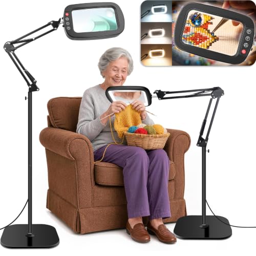 2 in1 Lighted Magnifier Lamp Adjustable Color Temperature Brightness