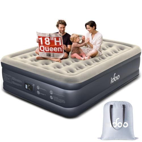 Patented Coil 18'' Raised Blow up Inflatable Mattress
