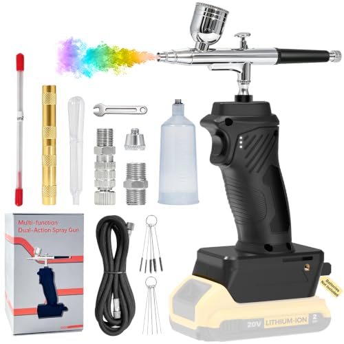 Compatible DeWalt 20V Battery (Not Included) Dual-Action Airbrush
