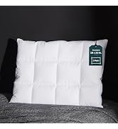 Three Geese Ultra Thin Flat Goose Down Feather Pillows for Sleeping Queen Size Set of 2, 2.5" Hei...