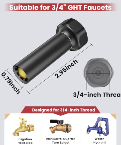 3/4" GHT Freeze Protection Faucet Cover for Garden