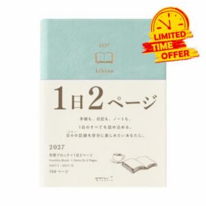Midori hibino Notebook 2027 A6 Daily Blue Green 22465006 (Starts in January 2027)