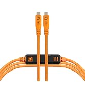 TetherPro Optima 10Gbps Gen 2 USB-C, 15' (4.6m), Straight to Right | High-Visibility Orange | Tet...