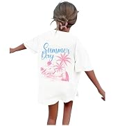 SOLY HUX Girl's Short Sleeve Graphic Tees Crew Neck Beach Tops Casual Summer T-Shirts