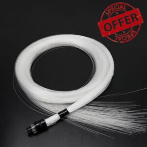 AZIMOM PMMA Fiber Customization of 47 Rolls 13.1ft Plastic Fiber Optic Light Cable End Glow Fiber Strands 0.03in 0.04in and 0.06in Diamete