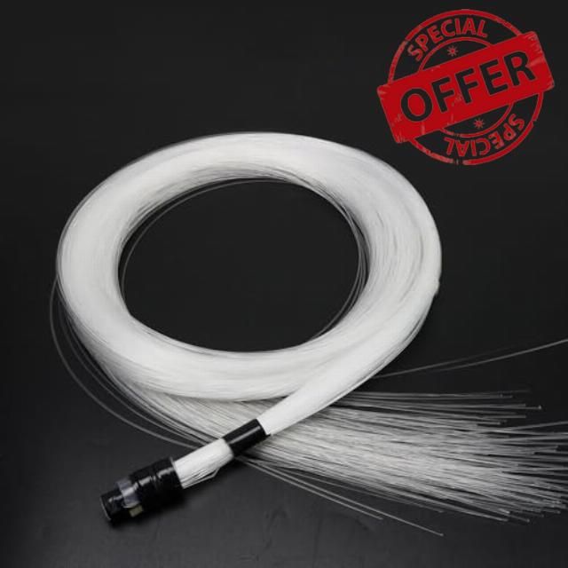 AZIMOM PMMA Fiber Customization of 47 Rolls 13.1ft Plastic Fiber Optic Light Cable End Glow Fiber Strands 0.03in 0.04in and 0.06in Diamete