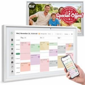 Digital Calendar Wall Touch Screen-Smart Electronic Photo Frame 15.6                                                          Interactive family planner