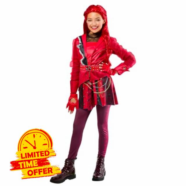Party City Disney Descendants Wicked Wonderland Costume Dress for Kids