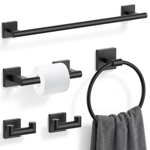 26-Inch Towel Bar Two double hooks for towels and robes