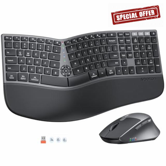 MEETION Ergonomic Keyboard and Mouse