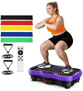 GLYLF Vibration Plate Exercise Machine, 130 Levels Full Body Workout Vibrating Plate for Lymphati...