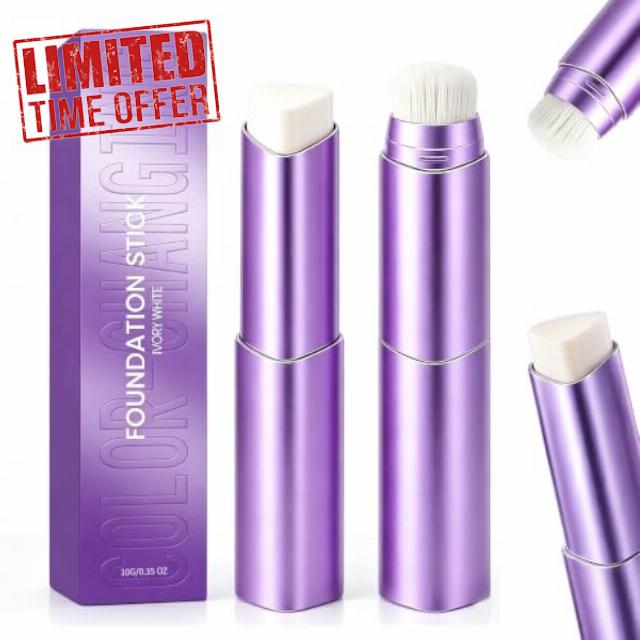 2026New Facelove Foundation Stick (2 Pack)                                                          2-in-1 Color Changing Foundation Stick with Brush