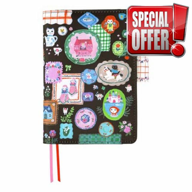 Hobonichi Techo A6 Planner Cover – Yumi Kitagishi: White Cat's Table Decorations (Cover Only)