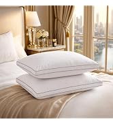 Goose Down Pillows Set of 2, Queen Size Hotel Quality Sleeping Pillows | Premium Goose Down Fill,...