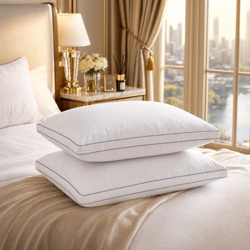 King Size Hotel Quality Sleeping Pillows Premium Goose Down Fill