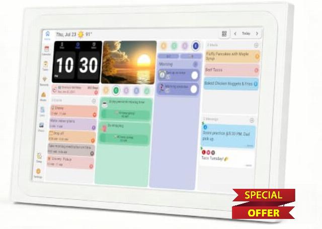 10.1" Smart Touch Screen Digital Calendar With Picture Frame Function                                                          Family Schedule Calendar Chore List