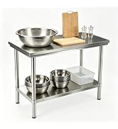 FITHOW 20x40 Heavy Duty Stainless Steel Worktable,Protective Sleeve | Food-Safe Commercial Grade ...
