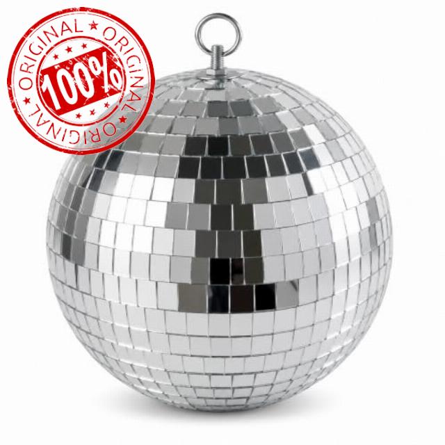 12in Large Mirror Disco Ball with Hanging Ring                                                          Silver Mirror Reflective
