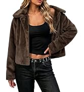 luvamia Women's Leopard Print Faux Fur Jackets Fluffy Furry Winter Coats | Cheetah Animal Print J...