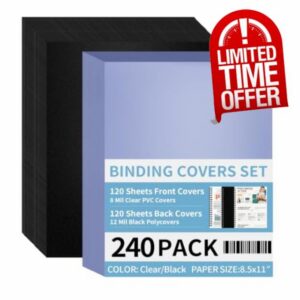 240 Pack Binding Covers Set