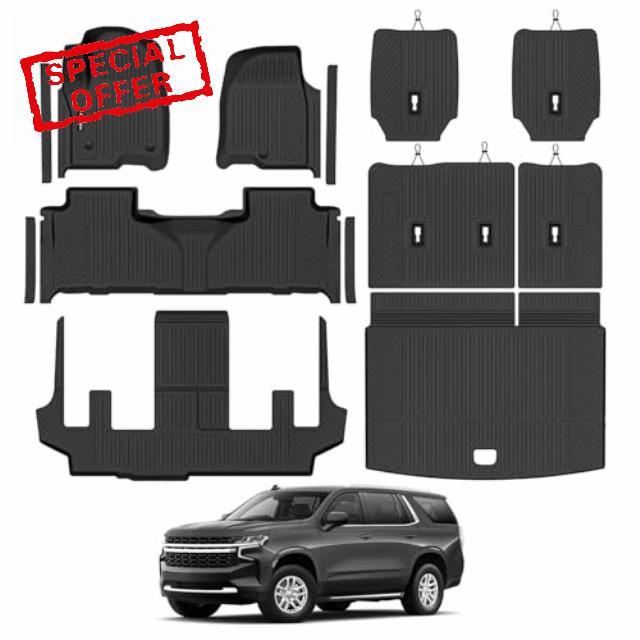 Floor Mats for 2021-2026 2027 Chevy Suburban 7 Seats/Bucket Seat                                                          for GMC Yukon XL/Cadillac Escalade ESV