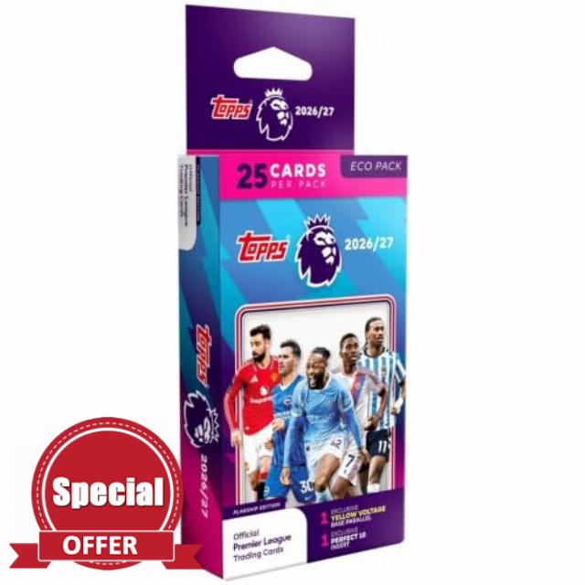 Topps Premier League 2026/27 Trading Card Collection - Eco Pack 2027 Soccer Cards
