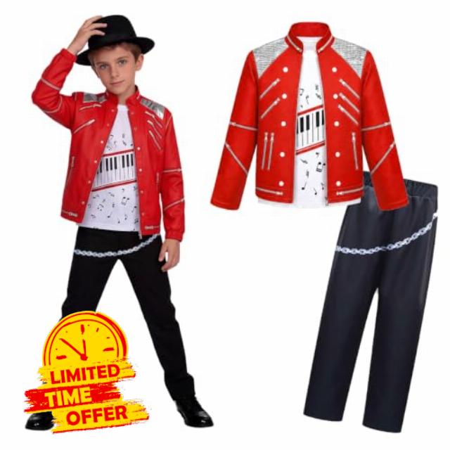 Kids 3PCS Pop Star Outfits Jacket Shirt Pants Set for 5-12 Years
