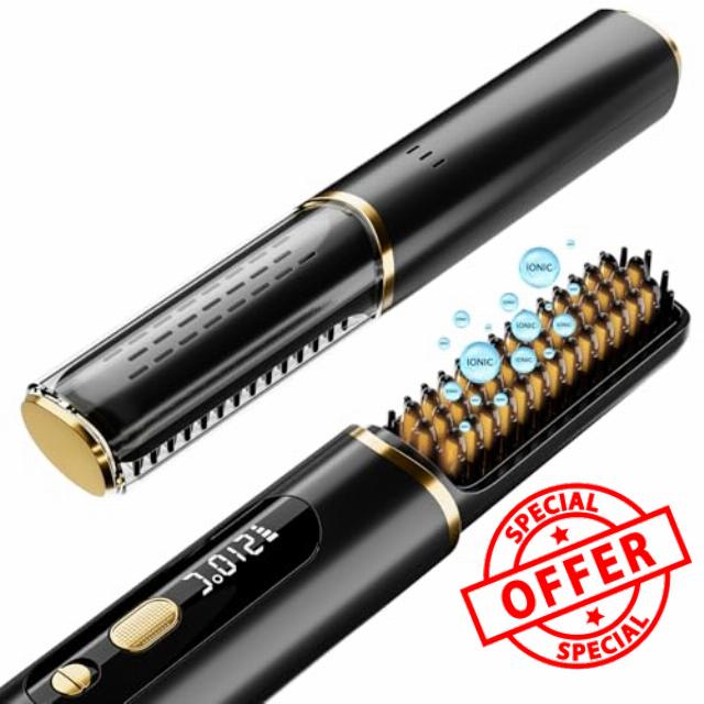 Cordless Hair Straightener Brush