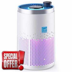 AROEVE Air Purifiers for Bedroom Low Energy Air Cleaner-MK20(White)                                                          Energy Star Efficiency