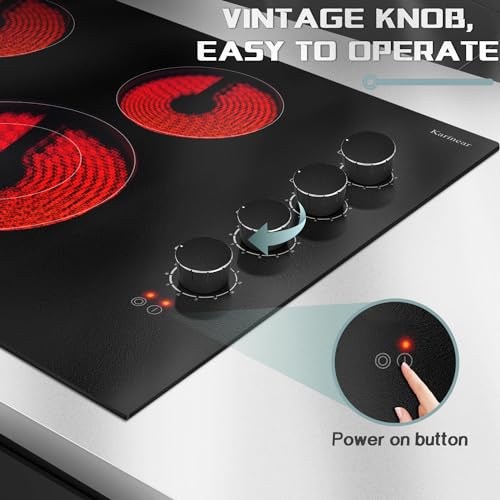 Knob Control Ceramic Cooktop 30" Radiant Electric Stove Top