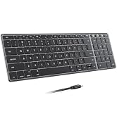 seenda COE64-3 Pro Wireless Bluetooth Keyboard Mouse Combo, 7-Color Backlit | USB/Bluetooth multi...