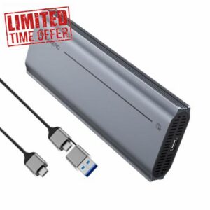 PHIXERO 40Gbps NVMe Enclosure M.2 SSD Enclosure for Thunderbolt 4/3 & USB4                                                          PhiBox Pro M.2 Enclosure with Fan External NVMe Enclosure and NVMe SSD Enclosure — 3150MB/s Tool-Free PD 100W
