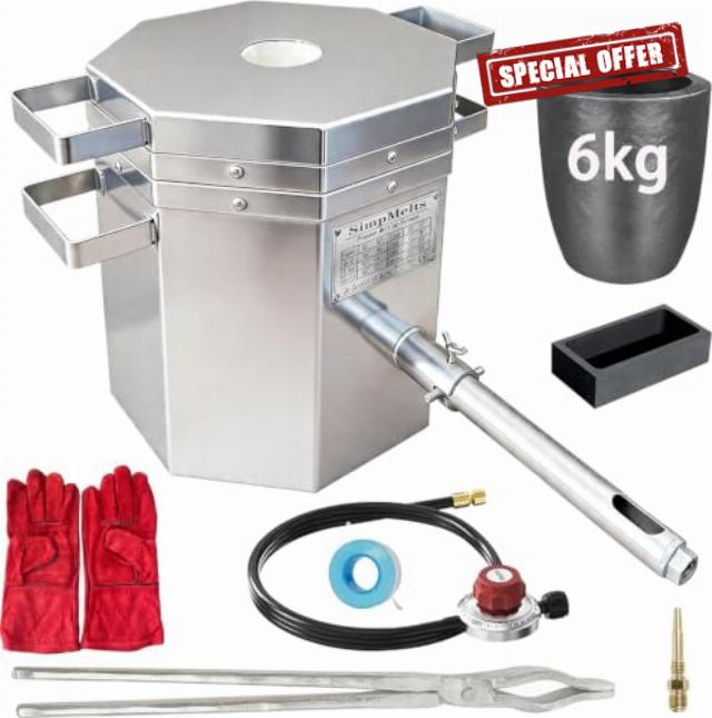 6KG Propane Melting Furnace Kit | High-Temp Smelting Furnace for Gold