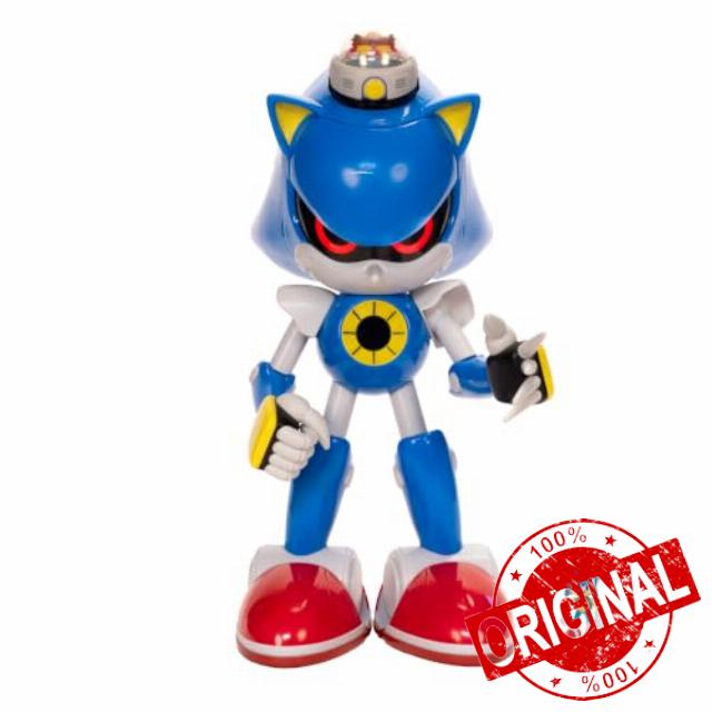 Sonic The Hedgehog Giant Metal Sonic Action Figure Toy 20-Inch Battle Set                                                          Lights and Sounds | Also Includes 2.5-Inch Sonic Figure | 35th Anniversary Playset | Sonic Gifts for Kids and Collectors