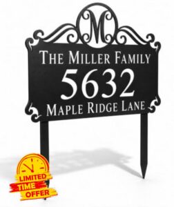 Personalized Metal Address Sign for Yard