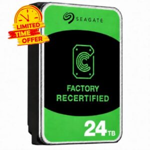 Seagate Exos ST24000NM001C 24TB 7200RPM 512e SATA 6Gb/s 512MB Cache 3.5-Inch Enterprise Hard Drive (Renewed)