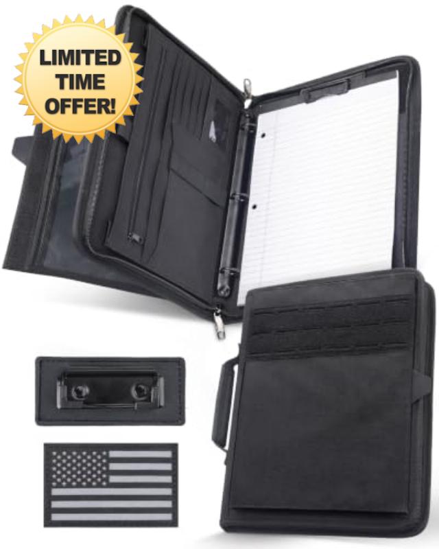 WYNEX A4 Padfolio Binder with Map Case