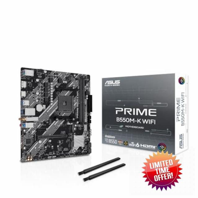 ASUS Prime B550M-K WiFi AM4 mATX Motherboard